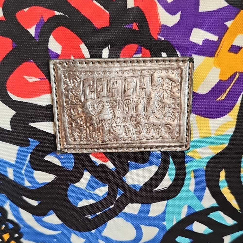 Coach Poppy Graphic Blossom Graffiti Glam Tote - Picture 10 of 16